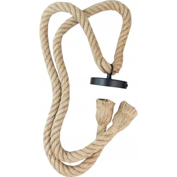 Lampa, svítidlo, jutový/konopný provaz, 2xE27, loft styl, 1m