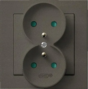Elektrická zásuvka Hnědá Elektrická Zásuvka Ospel