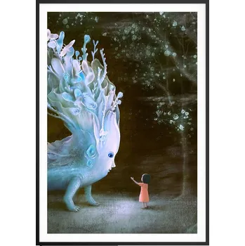 Obraz Plakát na zeď v černém rámu 70x100 abstrakce obraz plakáty do obývacího pokoje