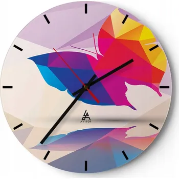 Hodiny Nástěnné hodiny do kuchyně 30x30 Hmyz Skleněné hodiny do obýváku Loft Tiché