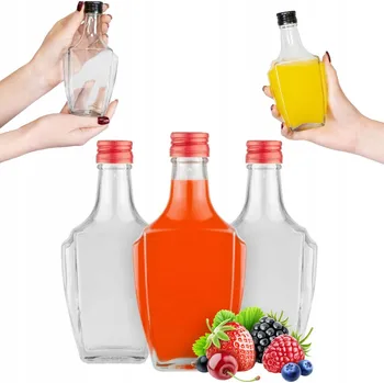 Sklenice 20x Skleněná láhev NOBEL 250 ml + šroubovací víčko na LIKÉRY, víno, likér, DÁREK