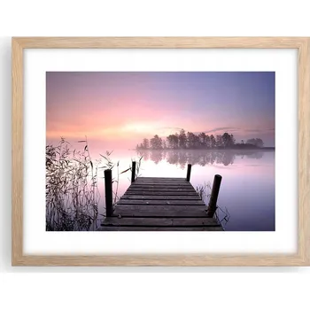 Obraz Obraz plakát v rámu světlý dub do obýváku 40x30 krajina foto na zeď