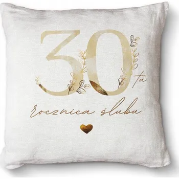 Dekorativní polštářek Měkký dekorativní polštář s potiskem Premium 40x40 - 30. výročí svatby