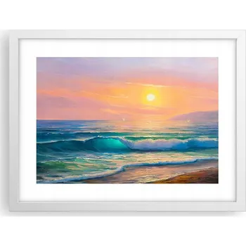 Obraz Obraz plakát v bílém rámu do obýváku 40x30 abstrakce foto na zeď