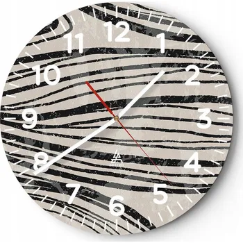 Hodiny Kuchyňské nástěnné hodiny 30x30 Abstrakce Moderní skleněné hodiny Tiché