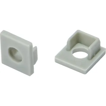 LED páska Záslepka pro LED hliníkový profil pro sádrokartonové desky, 2 kusy, šedá