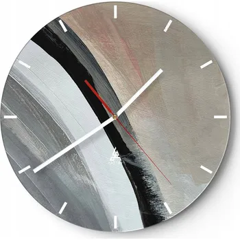 Hodiny Nástěnné hodiny do kuchyně 30x30 Abstrakce Skleněné hodiny do obýváku Tiché