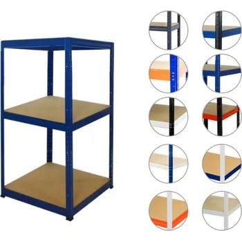 Dílenský regál Kovový regál skladový garážový HELIOS HNN 90x30x30 3 police