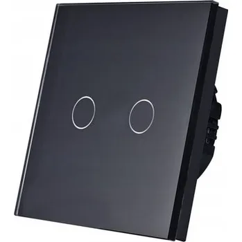 vypínač Dvojitý dotykový vypínač Bseed černý BS0005WF