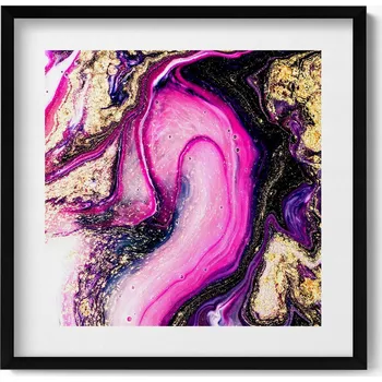 Obraz Dekorativní nástěnný obraz s rámem a grafikou loft Mramorová Abstrakce 50x50 cm