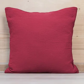 Povlak na dekorativní polštářek Mušelínový povlak na polštář MSN-042 Malinově červený 40 x 60 cm