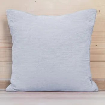 Povlak na dekorativní polštářek Mušelínový povlak na polštář MSN-027 Světle modrošedý 35 x 45 cm