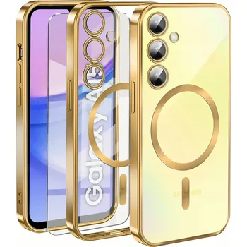 Pouzdro na mobilní telefon Zadní Kryt Erbord pro Samsung Galaxy A15 5G zlatý