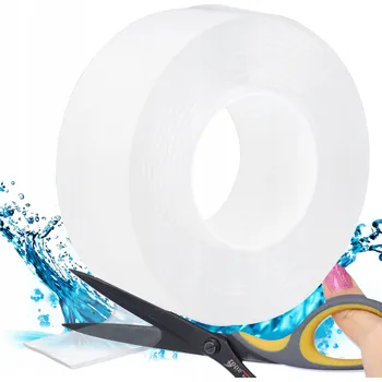 Oboustranná nano montážní páska 2m/3cm voděodolná průhledná lepicí