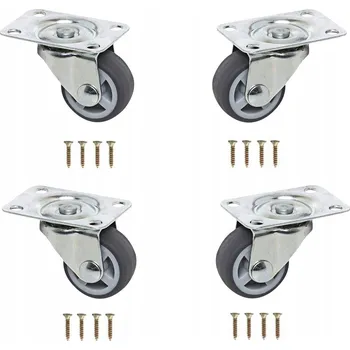 Pojezdové kolečko KOLEČKO NÁBYTKOVÉ OTOČNÉ GUMOVÉ FI 40 4 KS