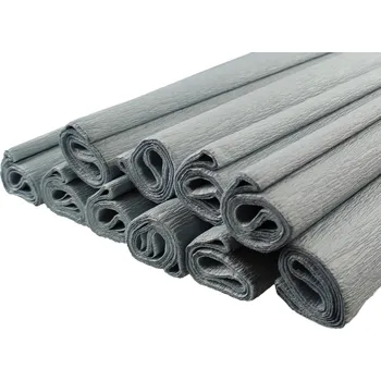 Umělecký papír Krepový papír WEBA odstíny šedé a stříbrné