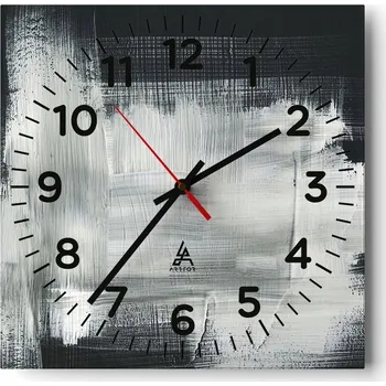 Hodiny Kuchyňské nástěnné hodiny 30x30 Abstrakce Skleněné hodiny do obýváku Moderní Tiché