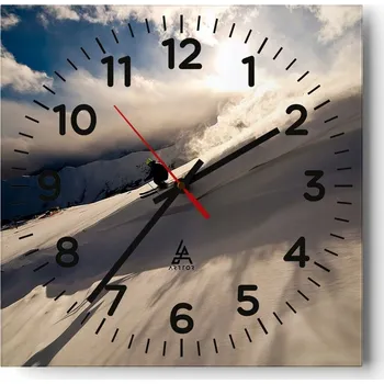 Hodiny Nástěnné hodiny do obýváku 40x40 Sport Hobby Tiché Skleněné hodiny Bez hlučnosti