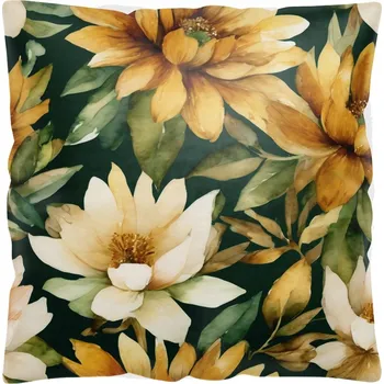 Polštář POVLEČENÍ NA POLŠTÁŘ 40x40 cm VELUR DEKORATIVNÍ SAMETOVÉ PODZIMNÍ