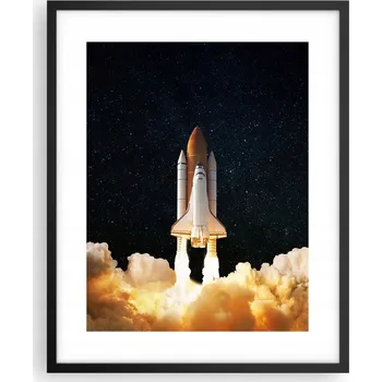 Obraz Foto obraz, plakát na zeď v černém rámu 40x50 kosmos, plakáty do obýváku