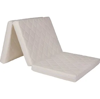 Matrace MOLMAT Skládací matrace PRAKTIK Rozměr: 195x90 cm Potah TRIMTEX, barva: bílá