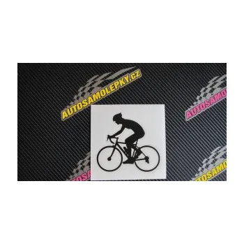 Polep vozidla SAMOLEPKA Cyklista 005 levá (10 - červená) NA AUTO, NÁLEPKA, FÓLIE, POLEP, TUNING, VLASTNÍ TEXT, TISK, AUTOSAMOLEPKY.cz, POLEPY, OBRÁZEK, LOGO, SAMOLEPKY
