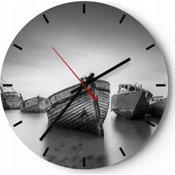 Hodiny Nástěnné hodiny do kuchyně 30x30 Krajina Skleněné hodiny do obýváku Tiché