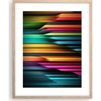 Obraz Obraz plakát na zeď v rámu světlý dub 40x50 barevné plakáty do obývacího pokoje