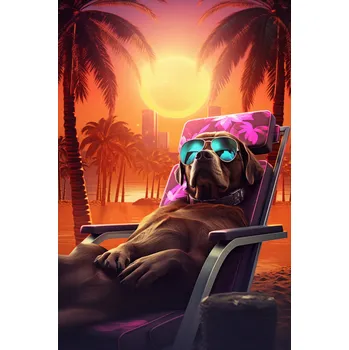 Plakát Plakát Léto ve stylu bez rámu 61 x 91,5 cm