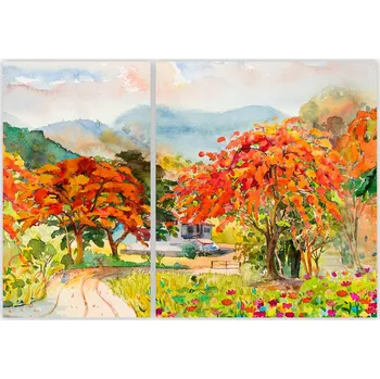 Kuchyňské prkénko Skleněná Ochranná Deska a Krájecí Prkénko | Indukce, Sporák ds-0491