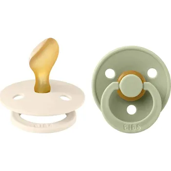 dudlíky Bibs anatomický dudlík 2 ks bílý, zelený 0 - 6 měsíců