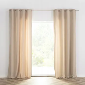 Obraz Dekoria Závěs BASIC na kroužcích 140x280cm béžový