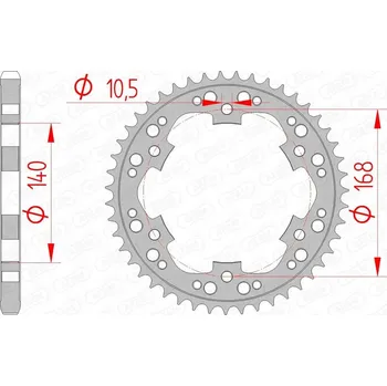 Nářadí na motocykly Ocelová zadní rozeta Afam 92635 41 zubů, rozměr 525