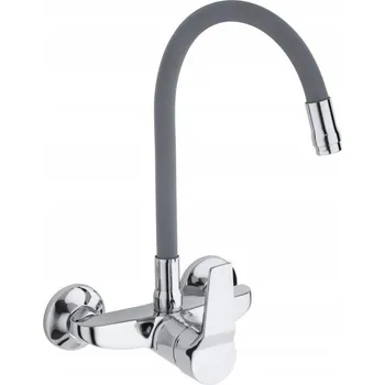 Vodovodní baterie Kuchyňská nástěnná baterie APKOMFORT FLEXI stříbrná, šedá