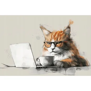 Plakát Plakát Nejdřív práce, pak káva - plakát bez rámu 45 x 30 cm