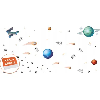 Samolepící dekorace Samolepka na stěnu vesmír pro děti 200x95 cm