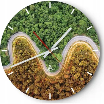 Hodiny Nástěnné hodiny do kuchyně 30x30 Krajina Skleněné hodiny do obýváku Tiché