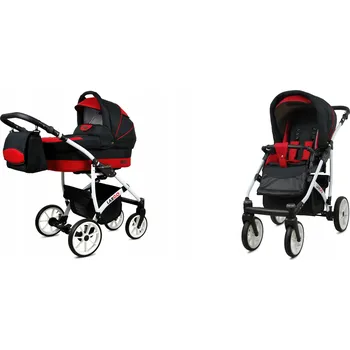 Kočárek Dětský kočárek 2v1 BabyLux LARGO – sporťák a hluboká korba, lehký, s taškou