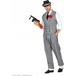 Kostým Gangstera Šedý Al Capone Kostým Mafie Retro 20. léta XL
