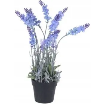 umělá květina UMĚLÁ ROSTLINA V KVĚTINÁČI LEVANDULE MODRÁ V KVĚTINÁČI 40 cm