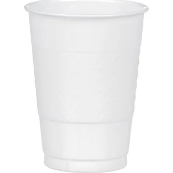 Jednorázové nádobí Plastové kelímky bílé 473 ml 50 Ks.