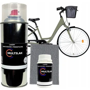 Barva ve spreji Lak barva ve spreji na rám kola lesklý SET RAL 7003