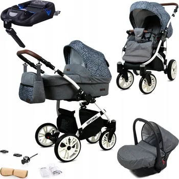 Kočárek Kočárek 4v1 BabyLux Optimal: sportovní kočárek, hluboká korba, autosedačka ISOFIX