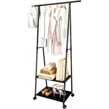 Věšák Stojanový věšák kovový Cleo Art černý