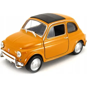 autíčko WELLY OLD TIMER FIAT NUOVA 500 ORANŽOVÝ 1:34 NOVÝ KOVOVÝ MODEL
