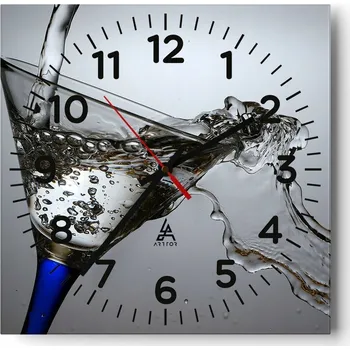 Hodiny Nástěnné hodiny do obýváku 40x40 Sklenice Tichý hodinový strojek Hodiny na skle