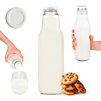 Láhev SKLENĚNÁ LAHVIČKA 750 ML NA MLÉKO, DŽUSY, VODU 0,75 L