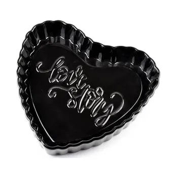 Nádoba na pečení Koláčová forma MODERN LIFE ve tvaru srdce černá