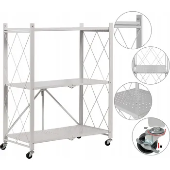 Dílenský regál Kovový skladový regál Dooc 87 x 72 x 34 cm, max. nosnost 50 kg na polici