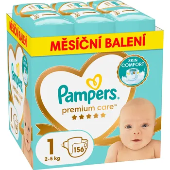 jednorázová plena Plenky na jedno použití Pampers Premium Care Velikost 1 2-5 kg 156 ks